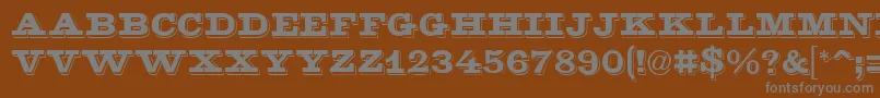 GeGoldenNugget Font – Gray Fonts on Brown Background