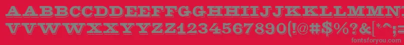 GeGoldenNugget Font – Gray Fonts on Red Background