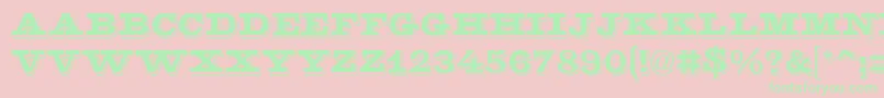 GeGoldenNugget Font – Green Fonts on Pink Background