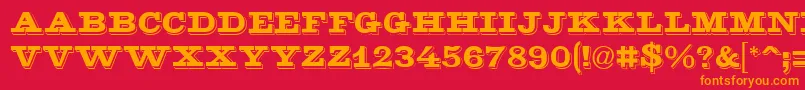 GeGoldenNugget Font – Orange Fonts on Red Background