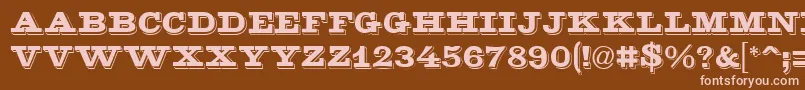 GeGoldenNugget Font – Pink Fonts on Brown Background