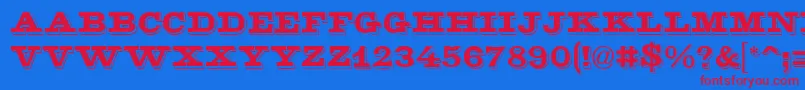 GeGoldenNugget Font – Red Fonts on Blue Background