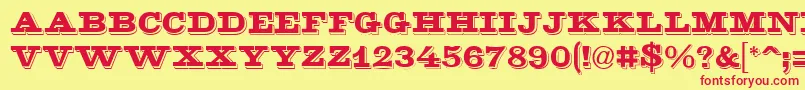 GeGoldenNugget Font – Red Fonts on Yellow Background