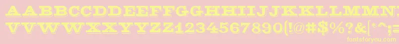 GeGoldenNugget-Schriftart – Gelbe Schriften auf rosa Hintergrund