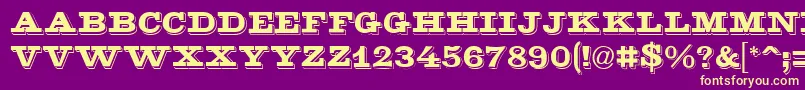 GeGoldenNugget Font – Yellow Fonts on Purple Background