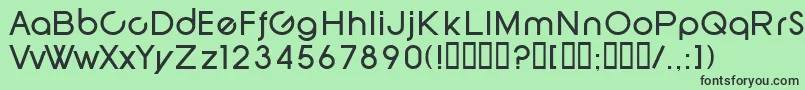 フォントSfNewRepublic – 緑の背景に黒い文字