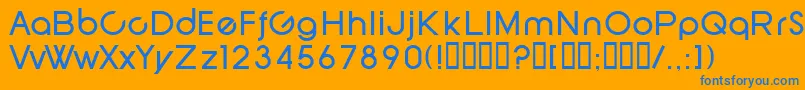 Шрифт SfNewRepublic – синие шрифты на оранжевом фоне