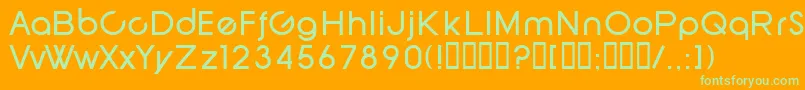 SfNewRepublic Font – Green Fonts on Orange Background