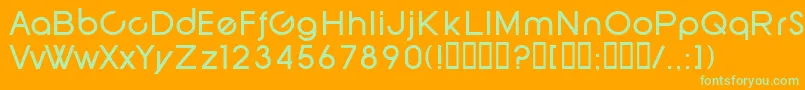 Czcionka SfNewRepublic – zielone czcionki na pomarańczowym tle