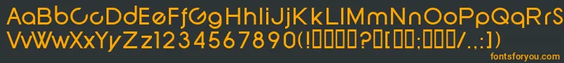 フォントSfNewRepublic – 黒い背景にオレンジの文字