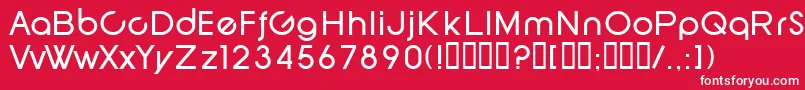 フォントSfNewRepublic – 赤い背景に白い文字