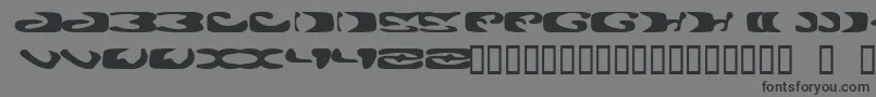 フォントAlienGhost2 – 黒い文字の灰色の背景