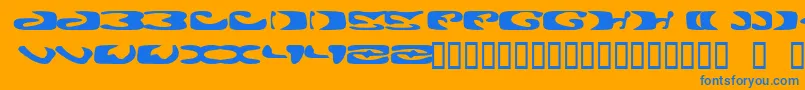 AlienGhost2 Font – Blue Fonts on Orange Background