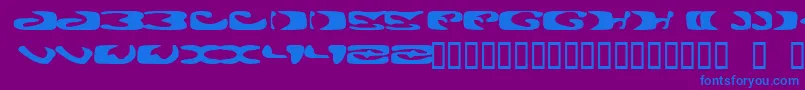 AlienGhost2 Font – Blue Fonts on Purple Background