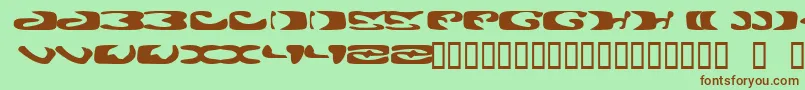 Шрифт AlienGhost2 – коричневые шрифты на зелёном фоне