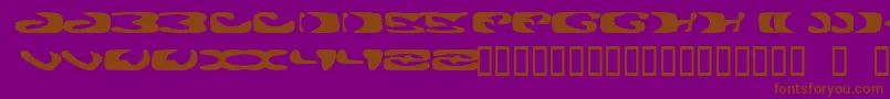 AlienGhost2-Schriftart – Braune Schriften auf violettem Hintergrund