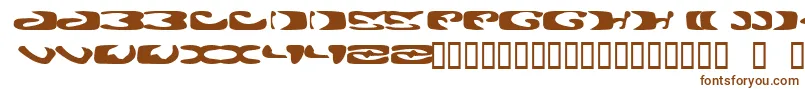 Шрифт AlienGhost2 – коричневые шрифты на белом фоне