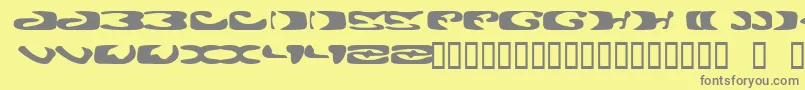 AlienGhost2 Font – Gray Fonts on Yellow Background