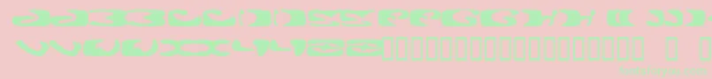 AlienGhost2-Schriftart – Grüne Schriften auf rosa Hintergrund