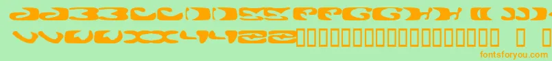 AlienGhost2 Font – Orange Fonts on Green Background