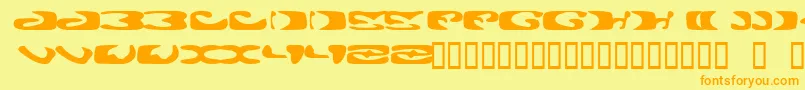 AlienGhost2 Font – Orange Fonts on Yellow Background