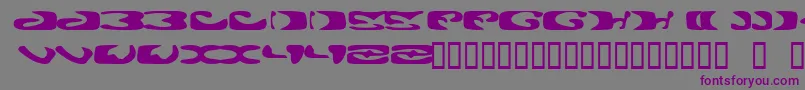 フォントAlienGhost2 – 紫色のフォント、灰色の背景