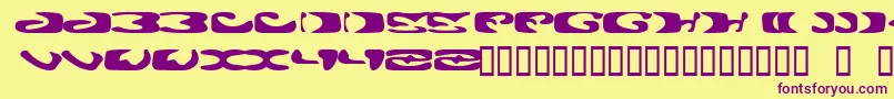 AlienGhost2 Font – Purple Fonts on Yellow Background