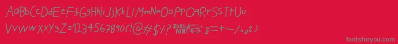 PahanPuuskahdus Font – Gray Fonts on Red Background