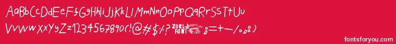 PahanPuuskahdus Font – White Fonts on Red Background