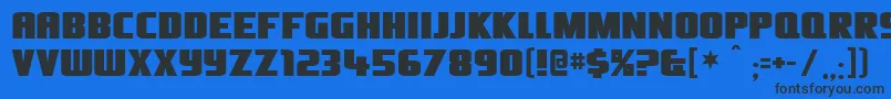 Olivers Font – Black Fonts on Blue Background
