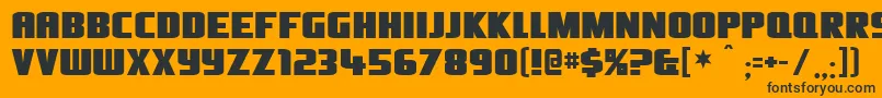 Olivers Font – Black Fonts on Orange Background
