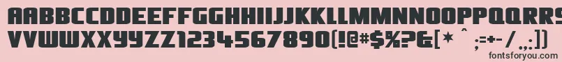 フォントOlivers – ピンクの背景に黒い文字