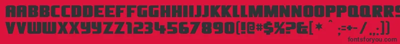 Olivers Font – Black Fonts on Red Background