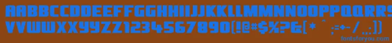 Olivers Font – Blue Fonts on Brown Background
