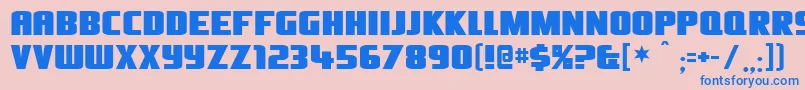 Olivers Font – Blue Fonts on Pink Background