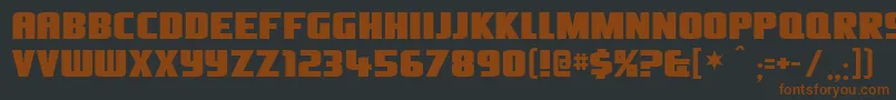 Olivers Font – Brown Fonts on Black Background
