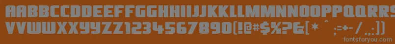 Olivers-Schriftart – Graue Schriften auf braunem Hintergrund