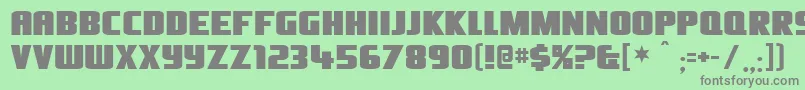 Olivers Font – Gray Fonts on Green Background