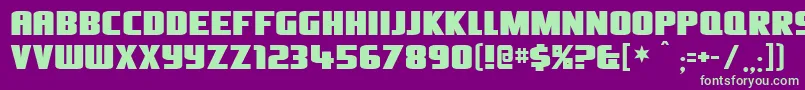 Olivers-Schriftart – Grüne Schriften auf violettem Hintergrund