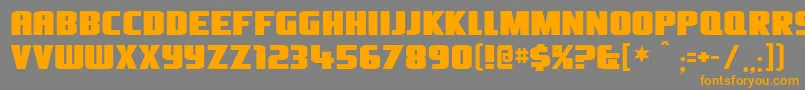 Olivers Font – Orange Fonts on Gray Background