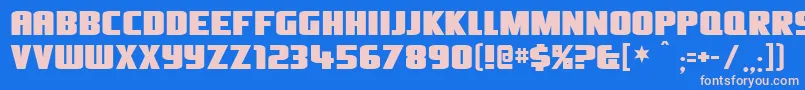 Olivers Font – Pink Fonts on Blue Background