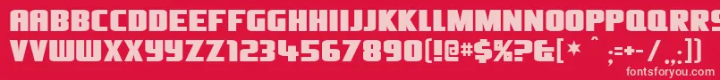 Olivers Font – Pink Fonts on Red Background