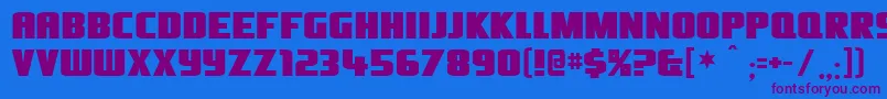 Olivers Font – Purple Fonts on Blue Background