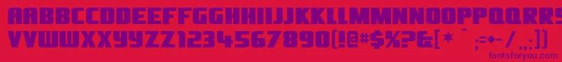 Olivers Font – Purple Fonts on Red Background
