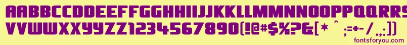 Olivers Font – Purple Fonts on Yellow Background