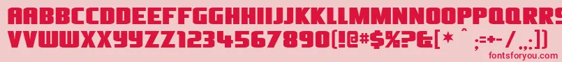 Olivers Font – Red Fonts on Pink Background