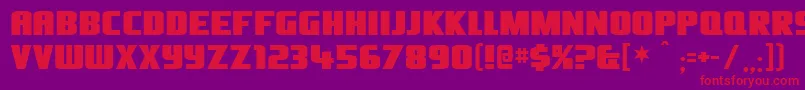Olivers Font – Red Fonts on Purple Background