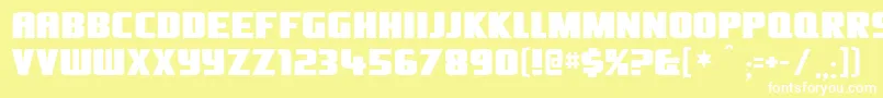 Olivers Font – White Fonts on Yellow Background