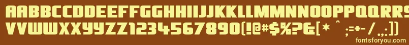 Olivers Font – Yellow Fonts on Brown Background