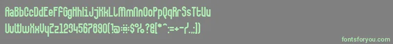 フォントMakushka – 灰色の背景に緑のフォント